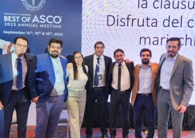 Oncologo - Dr Rodrigo Riera - Congreso Best of ASCO 2023 - Junto con el equipo de tumores torácicos